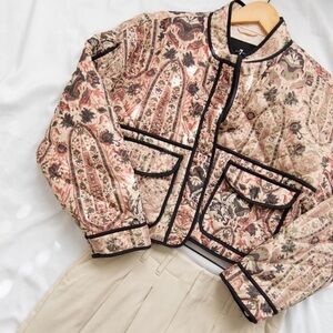 7 For All Mankind Floral Quilted Jacket - Multicolor